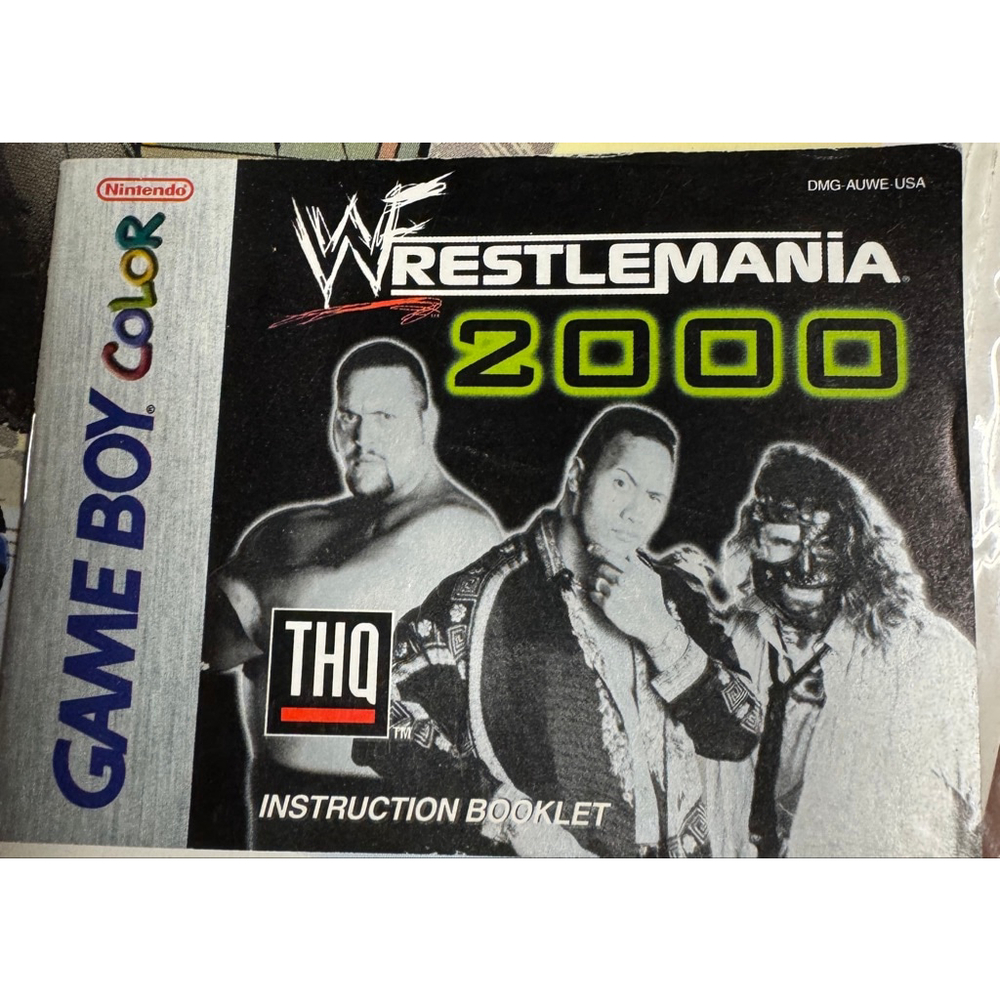 Nintendo Game Boy Color Wrestlemania 2000 Video Game manual